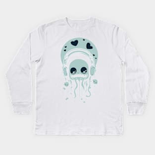 horror and cute  eyes fantastic and gotic graphic design ironpalette Kids Long Sleeve T-Shirt